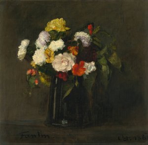 Fleurs by Henri Fantin-Latour Oil Painting