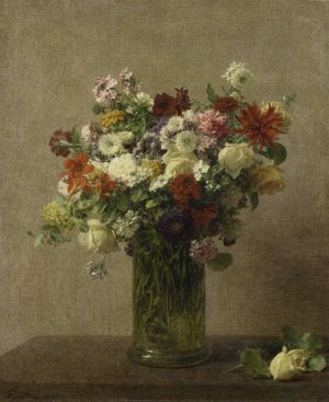 Flowers from Normandy by Henri Fantin-Latour Oil Painting