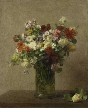 Flowers from Normandy by Henri Fantin-Latour Oil Painting