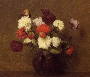 Flowers: Poppies by Henri Fantin-Latour - Oil Painting Reproduction