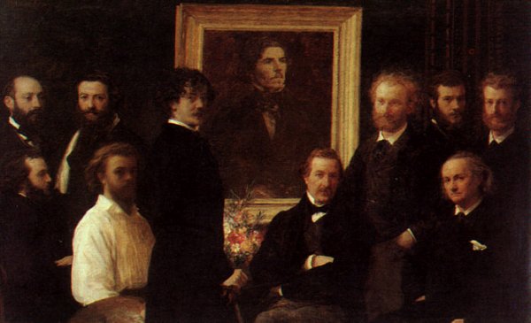 Main Product Photo of Homage to Delacroix Painting by Henri Fantin-Latour