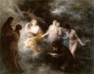 La tentation de saint Antoine by Henri Fantin-Latour Oil Painting