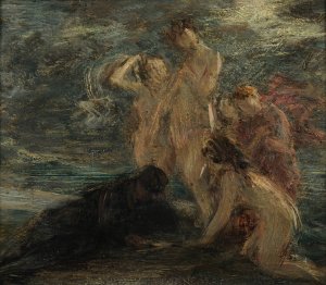Le poete et les muses by Henri Fantin-Latour Oil Painting