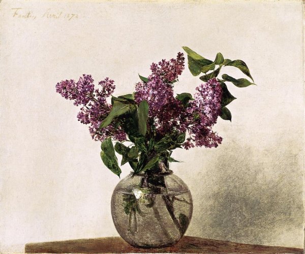 Main Product Photo of Lilacs Painting by Henri Fantin-Latour
