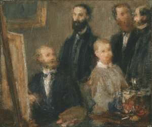 Manet in his Studio by Henri Fantin-Latour Oil Painting