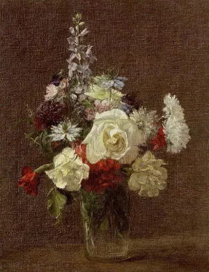 Mixed Flowers by Henri Fantin-Latour Oil Painting