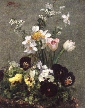 Narcissus, Tulips and Pansies