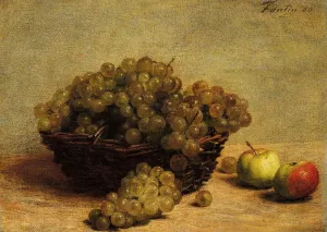 Nature Morte: Raisin et Pommes d'Api by Henri Fantin-Latour Oil Painting