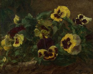 Pansies by Henri Fantin-Latour Oil Painting
