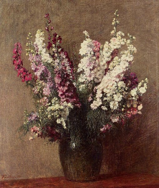 Main Product Photo of Pieds d'Allouette Painting by Henri Fantin-Latour