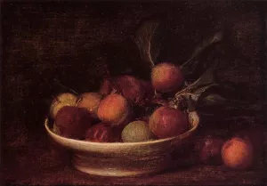 Plums and Peaches by Henri Fantin-Latour - Oil Painting Reproduction