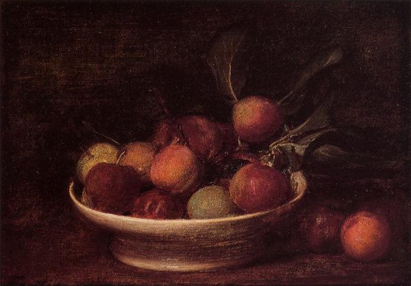 Main Product Photo of Plums and Peaches Painting by Henri Fantin-Latour