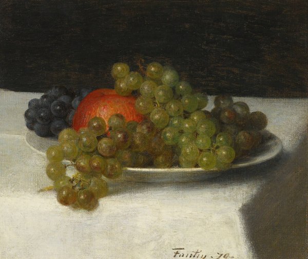 Pommes Et Raisins  by Henri Fantin-Latour - Hand-Painted Oil Painting Reproduction