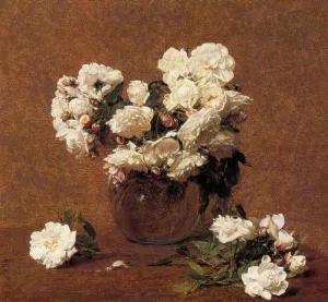Roses Aime Vieberg by Henri Fantin-Latour - Oil Painting Reproduction