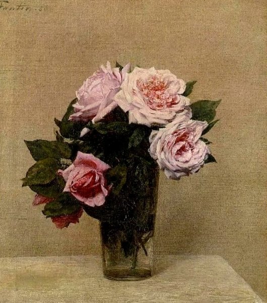 Main Product Photo of Roses Roses Painting by Henri Fantin-Latour