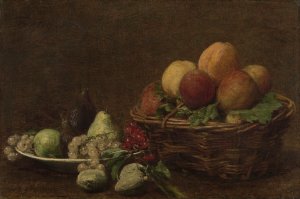 Still Life with Fruit by Henri Fantin-Latour Oil Painting