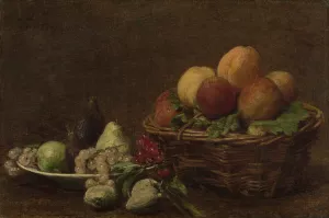 Still Life with Fruit by Henri Fantin-Latour Oil Painting
