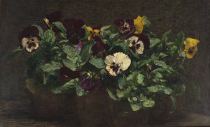 Still Life With Pansies by Henri Fantin-Latour Oil Painting