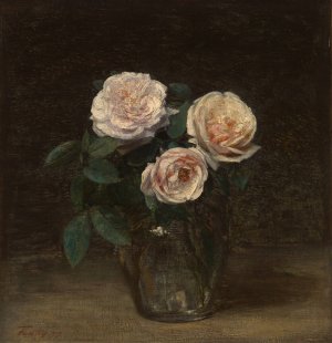 Still Life with Roses by Henri Fantin-Latour Oil Painting