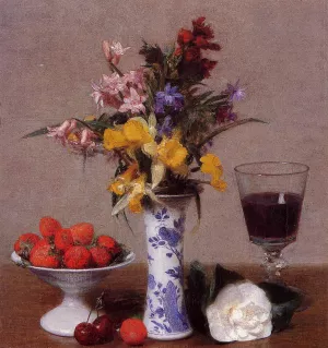 The Bethrothal Still Life by Henri Fantin-Latour Oil Painting