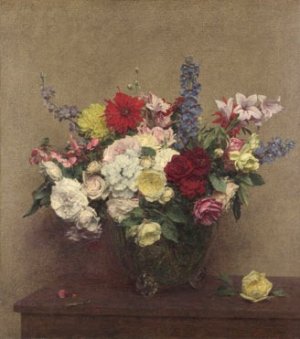 The Rosy Wealth of June by Henri Fantin-Latour Oil Painting