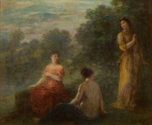 Trois Nymphes Pres D'une Source by Henri Fantin-Latour Oil Painting