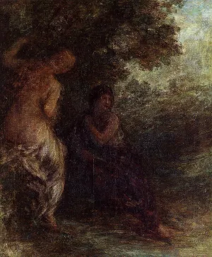 Two Bathers also known as The Surprise by Henri Fantin-Latour Oil Painting