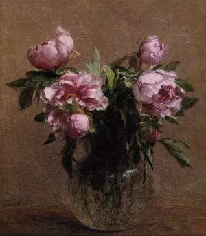 Vase of Peonies by Henri Fantin-Latour - Oil Painting Reproduction