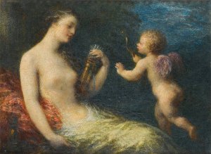 Venus And Cupid by Henri Fantin-Latour Oil Painting
