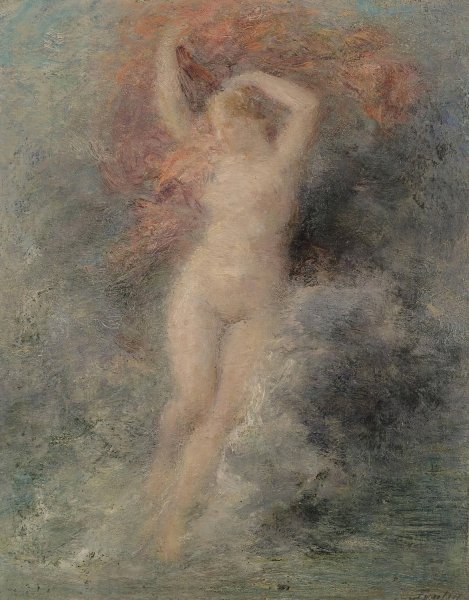 Main Product Photo of Venus S'elevant Au Dessus De La Mer Painting by Henri Fantin-Latour