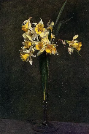 Yellow Flowers also known as Coucous by Henri Fantin-Latour - Oil Painting Reproduction