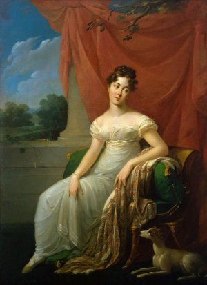 Portrait of Sofia Apraxina Oil painting by Henri- Francois Riesener