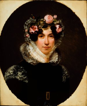 Portrait de Madame Bernard-Leon, epouse de l'acteur by Henri-Francois Riesener Oil Painting
