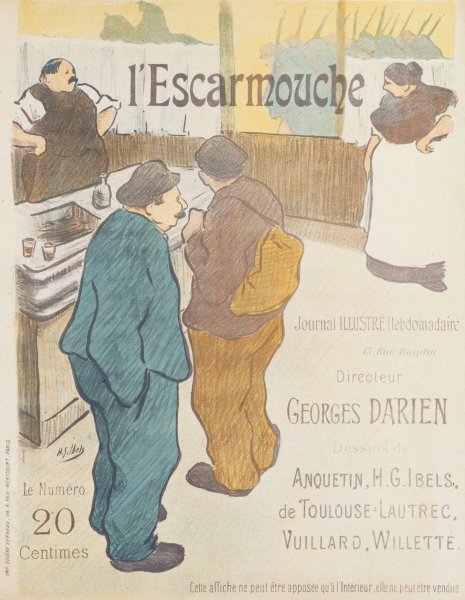 Main Product Photo of L'escarmouche  Painting by Henri-Gabriel Ibels