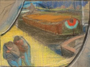 Men Towing a Barge by Henri-Gabriel Ibels Oil Painting