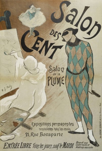 Main Product Photo of Salon Des Cent, Salon De La  Plume  Painting by Henri-Gabriel Ibels