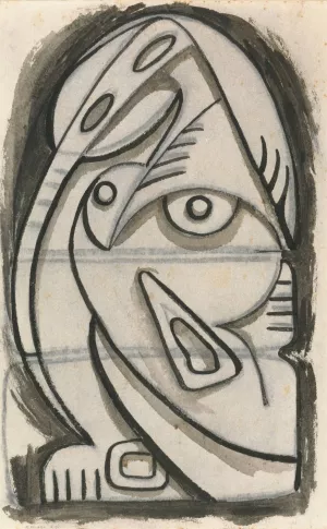 Relief Design of a Seated Female Figure by Henri Gaudier-Brzeska Oil Painting