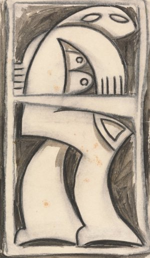Standing Female Figure by Henri Gaudier-Brzeska Oil Painting