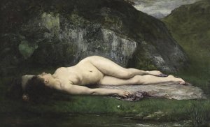 A Sleeping Bather by Henri Gervex Oil Painting