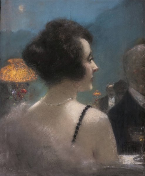 Main Product Photo of An Elegant Lady Painting by Henri Gervex