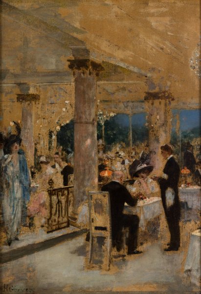 Main Product Photo of Armenonville, le soir du Grand-Prix  Painting by Henri Gervex