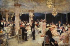 Armenonville, le soir du Grand-Prix. by Henri Gervex Oil Painting