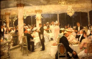 Armenonville le Soir du Grand Prix by Henri Gervex Oil Painting