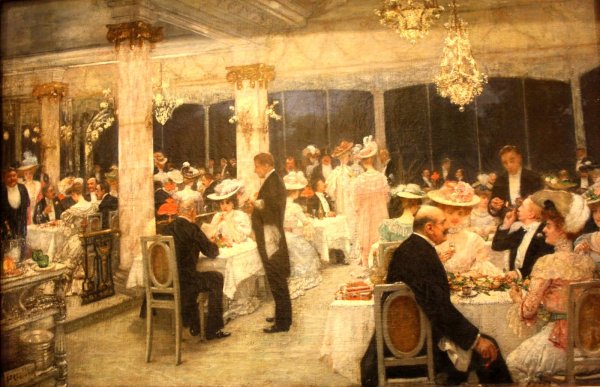 Main Product Photo of Armenonville le Soir du Grand Prix Painting by Henri Gervex