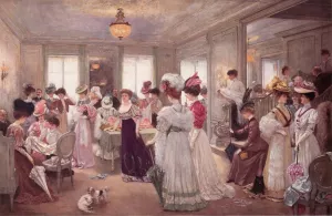 Cinq Heures Chez Paquin by Henri Gervex Oil Painting