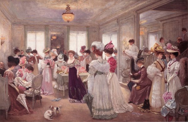 Main Product Photo of Cinq Heures Chez Paquin Painting by Henri Gervex