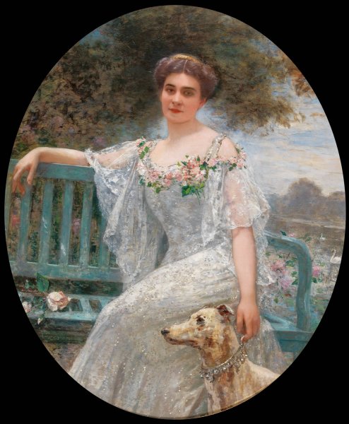 Main Product Photo of Damenportrait Painting by Henri Gervex