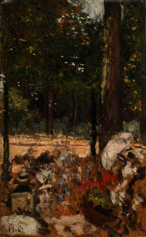 etude pour le Cercle de l'ile de Puteaux by Henri Gervex Oil Painting