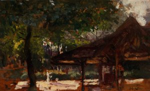 etude pour le Cercle de l'ile de Puteaux by Henri Gervex Oil Painting