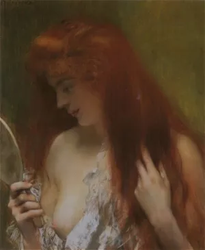 Femme Resuse a la Toilette by Henri Gervex - Oil Painting Reproduction